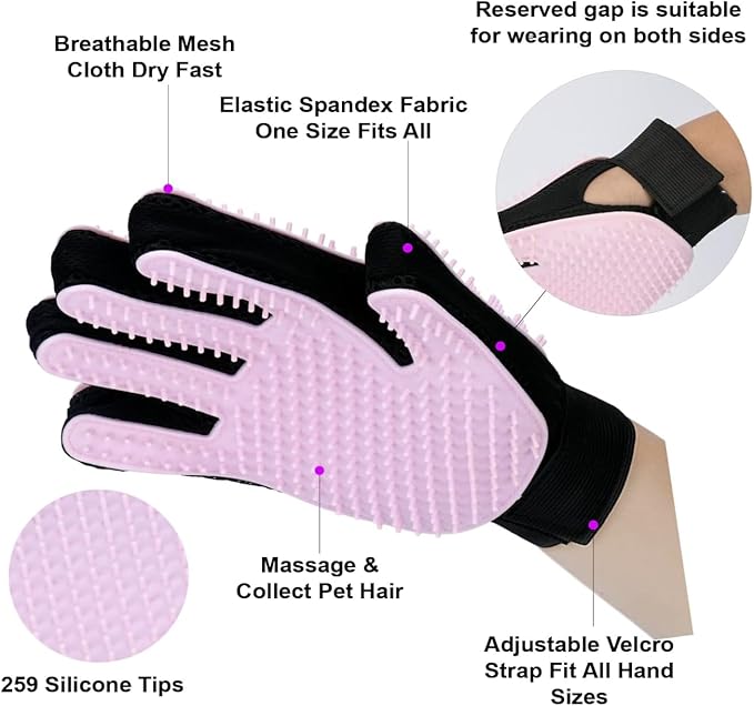 Pet Grooming Gloves: Relaxing Massage, Deep Cleaning, and Guaranteed Bonding