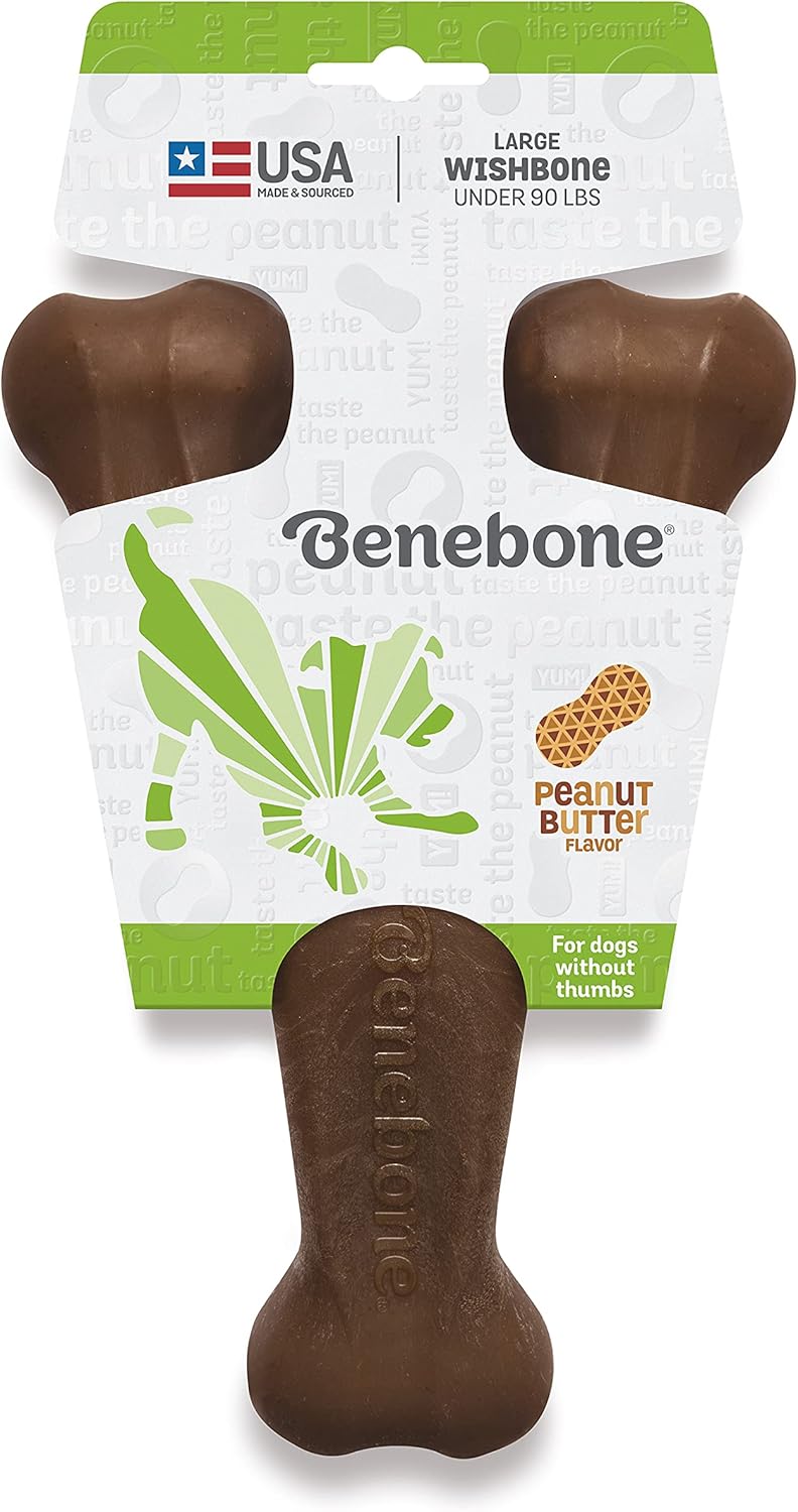 Benebone Wishbone: Indestructible Bone with Real Bacon Flavor