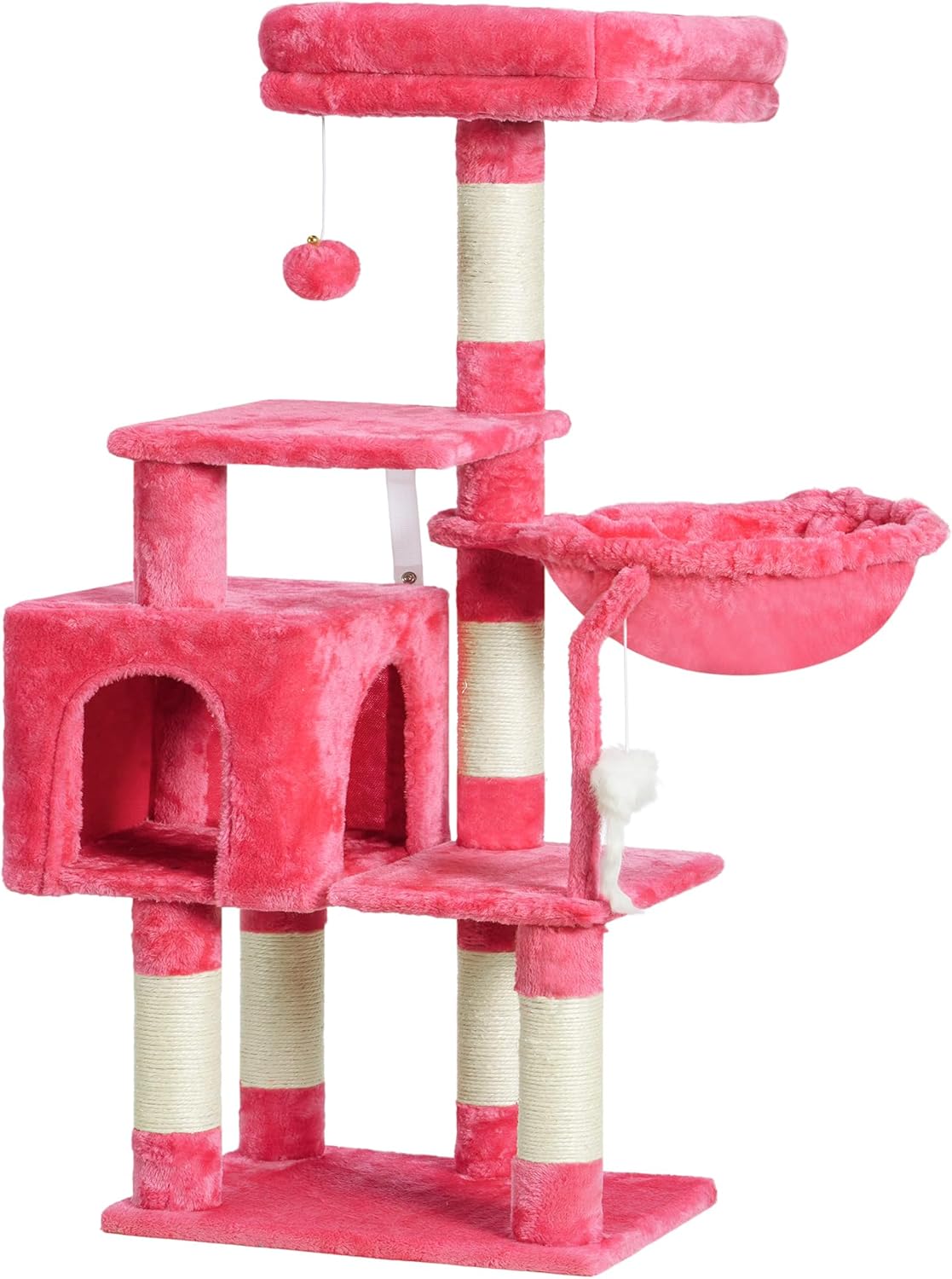 Complete Scratching Tree: Platforms, Basket, Scratching Posts, and Toys for a Happy Cat