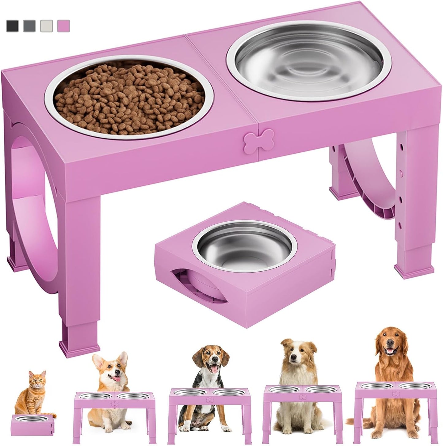 XiaZ Adjustable Elevated Feeder