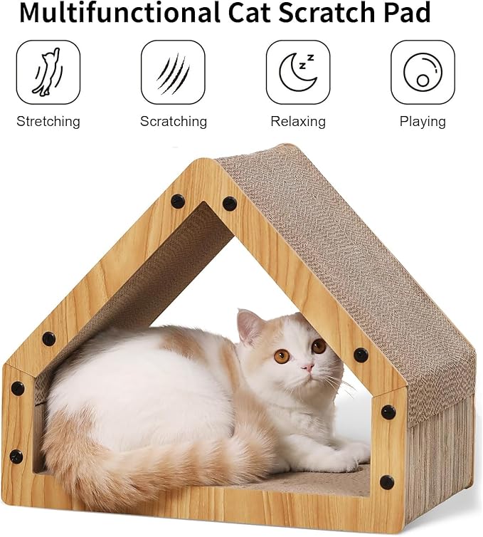 3-in-1 Scratcher: Fun, Rest, and Protection in One Product