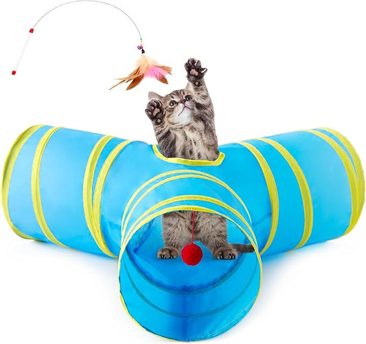 Spacious Pet Play Tunnel: Adventure, Exercise & Endless Fun for Your Companion!
