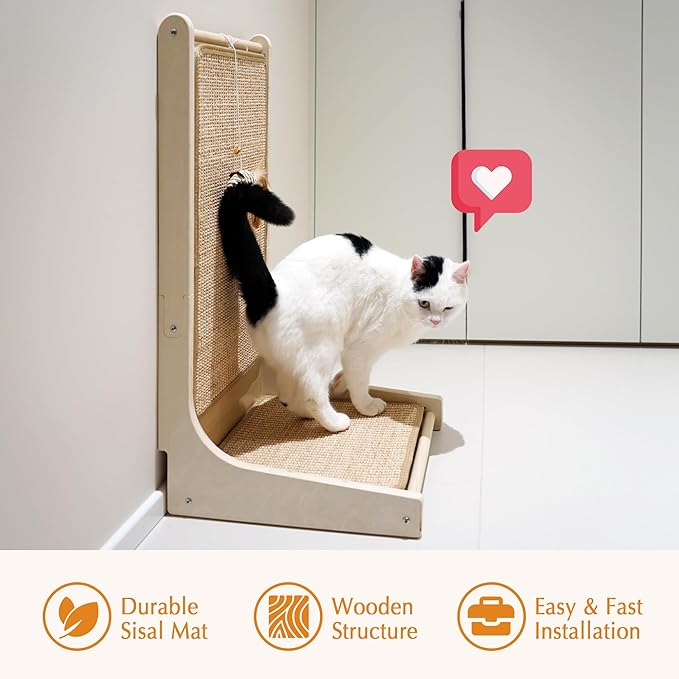 L-Shaped Sisal Scratcher: Durability and Guaranteed Fun