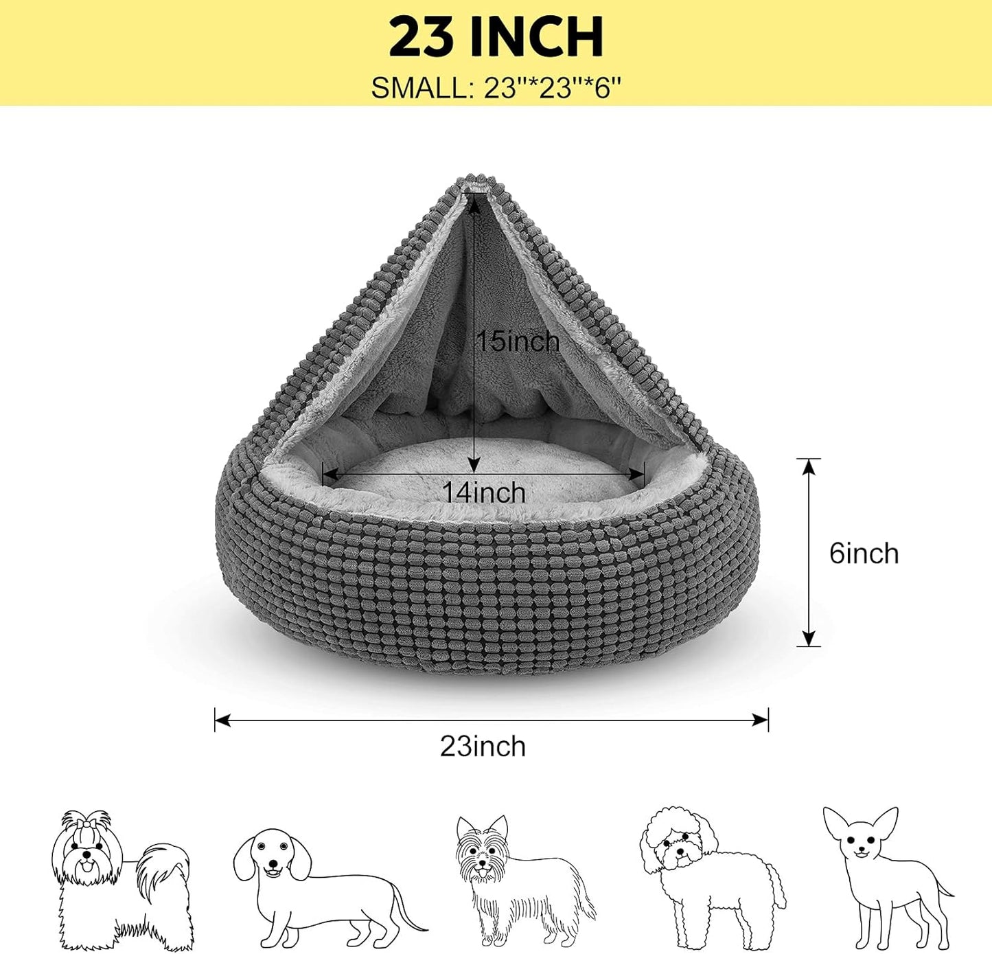 Siwa Marry Hooded Bed: Peaceful Rest for Your Pet