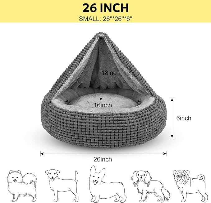 Siwa Marry Hooded Bed: Peaceful Rest for Your Pet