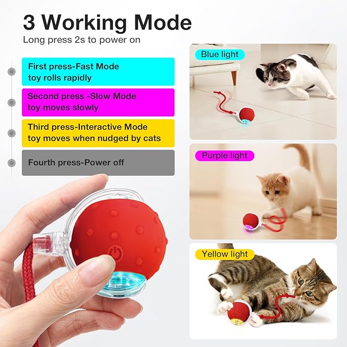 BLUEYPET Smart Rolling Ball: Automatic Exercise and Fun