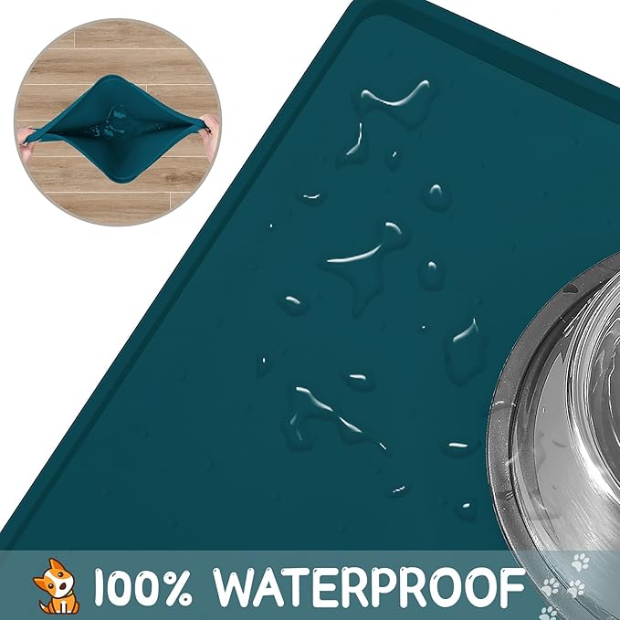 Silicone Spill-Proof Pet Mat: Keep Your Floors Clean, Effortlessly!