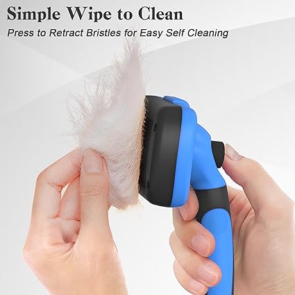 Swihauk Self-Cleaning Pet Brush: Shiny Coat, Spotless Home!