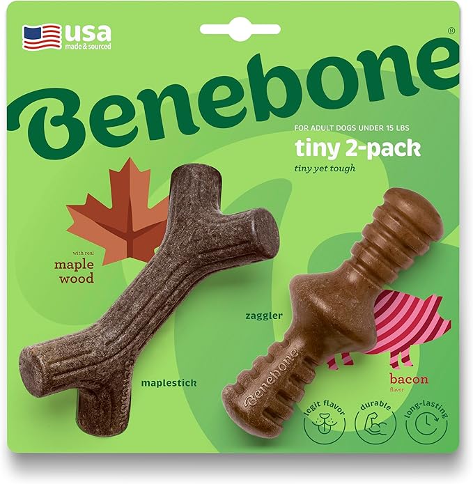 4-Pack Benebones with Real Flavors: Bacon, Fish, and Wood