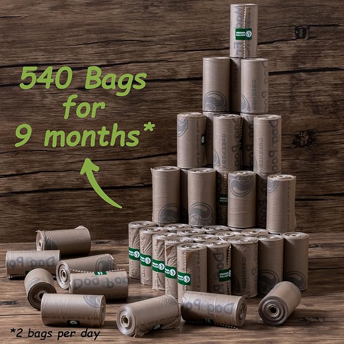 Extra Thick Poop Bags: 540 Units, 9 Months of Peace and Sustainability
