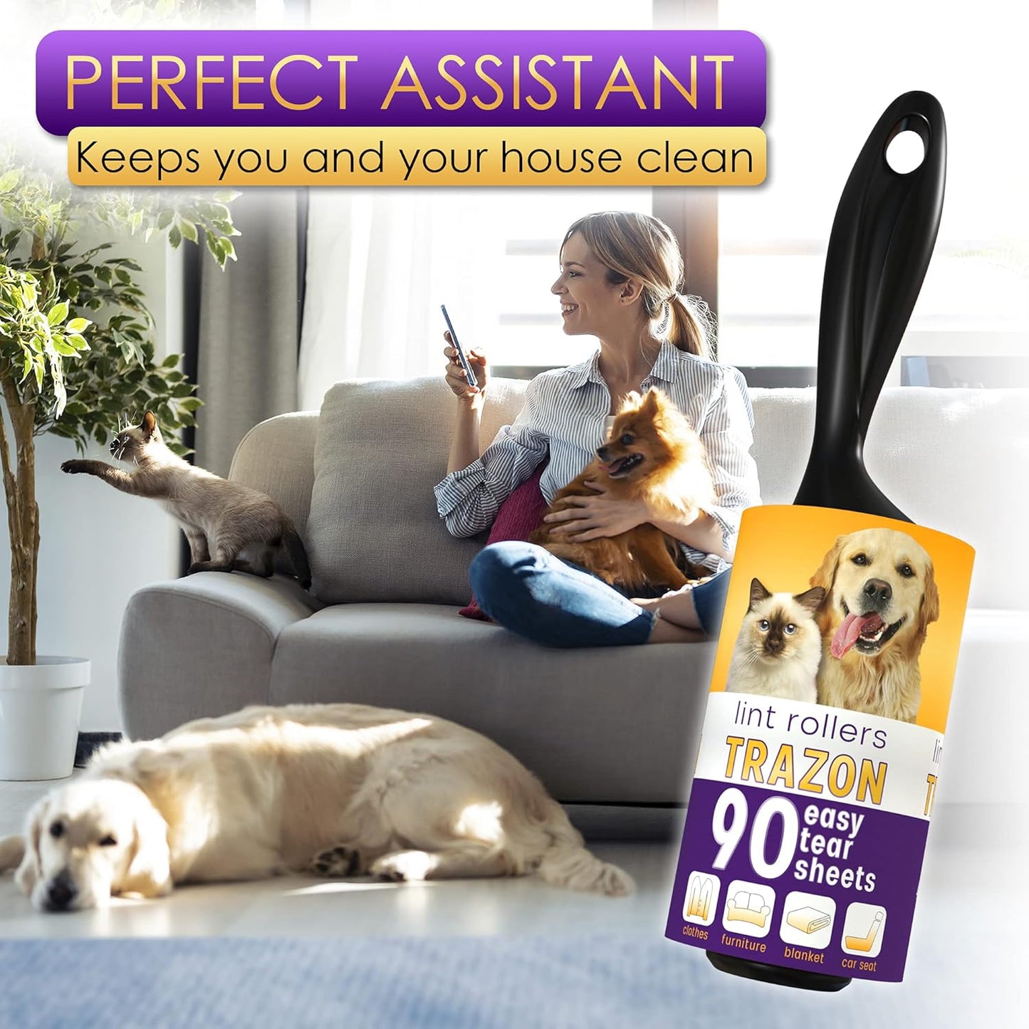 Trazon Lint Roller Set: Effortless and Long-Lasting Cleaning