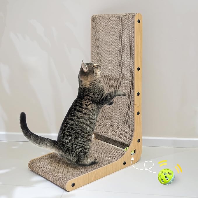L-Shaped Cardboard Scratcher: Versatility and Comfort for Your Cat