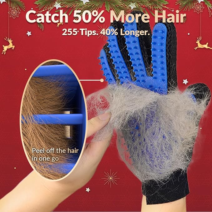 Delomo Grooming Gloves: Relaxing Massage and Effective Loose Hair Removal