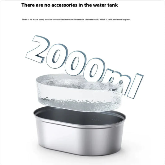 Uha Stainless Steel Automatic Pet Water Fountain | Quiet, Filtered & Hygienic for Cats & Dogs