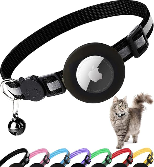 Reflective Collar with AirTag Holder: Keep Track of Your Cat Anytime