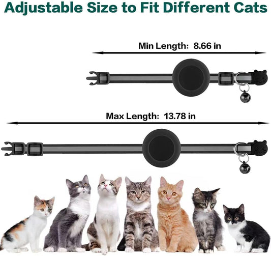 Reflective Collar with AirTag Holder: Keep Track of Your Cat Anytime