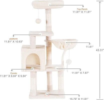 Árbol Rascador Completo para Gatos: ¡Aventura, Confort y Diversión Sin Fin! 
