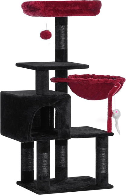 Complete Scratching Tree: Platforms, Basket, Scratching Posts, and Toys for a Happy Cat