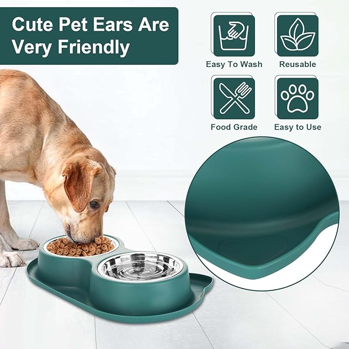 Set de Cuencos Antiderrames para Mascotas: ¡Comidas Sin Desorden, Hogar Feliz!