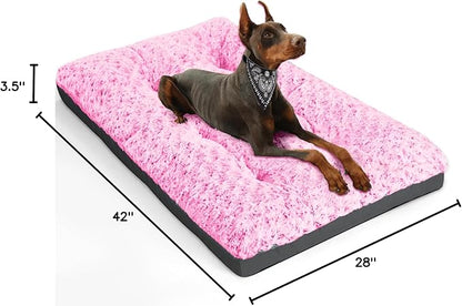 Cama de Terciopelo Rosa Premium para Mascotas: ¡Soporte, Comodidad y Estilo Superior!