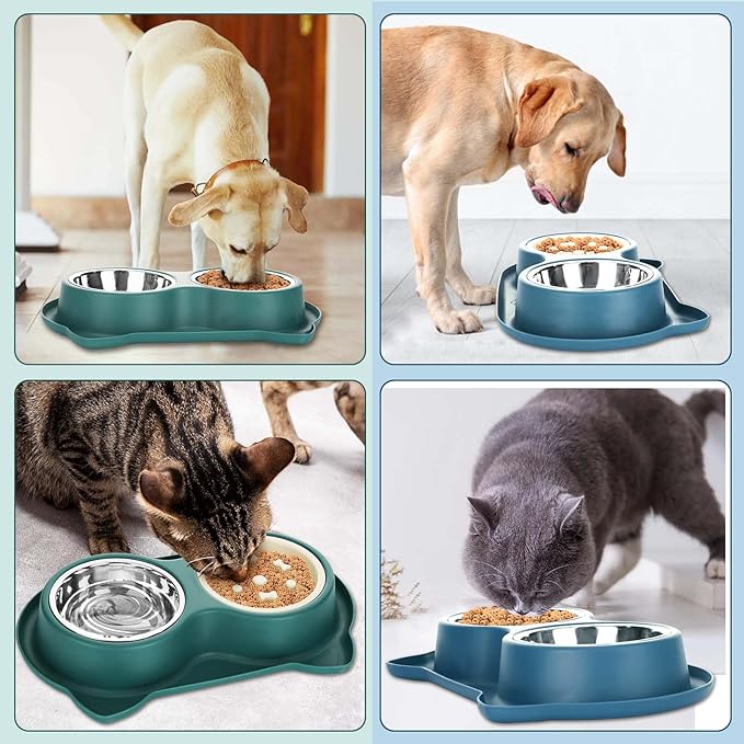 Set de Cuencos Antiderrames para Mascotas: ¡Comidas Sin Desorden, Hogar Feliz!