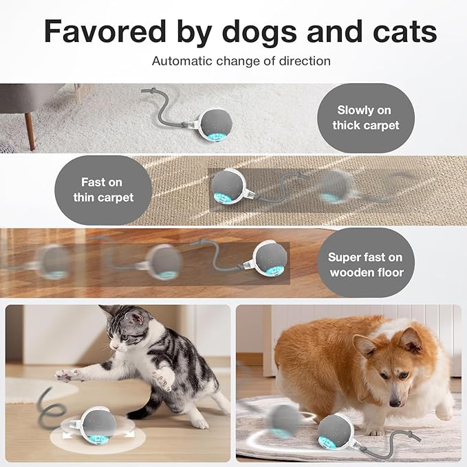 Pelota Interactiva YoPoll para Gatos: ¡Desata su Cazador Interior con Diversión Autónoma!