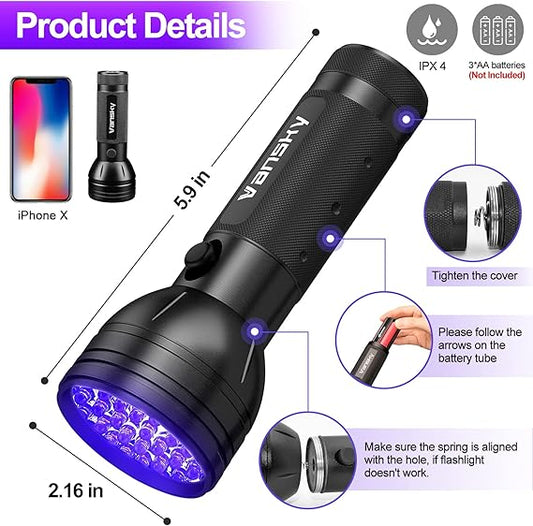 Vansky UV Flashlight: Your Ally for a Spotless Home and Odor-Free Living