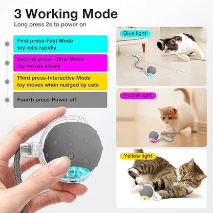 Pelota Interactiva YoPoll para Gatos: ¡Desata su Cazador Interior con Diversión Autónoma!