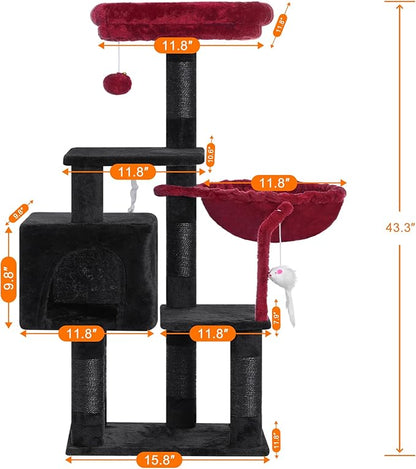 Árbol Rascador Completo para Gatos: ¡Aventura, Confort y Diversión Sin Fin! 