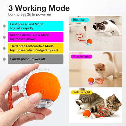 Pelota Interactiva YoPoll para Gatos: ¡Desata su Cazador Interior con Diversión Autónoma!