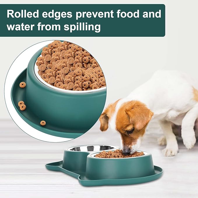 Set de Cuencos Antiderrames para Mascotas: ¡Comidas Sin Desorden, Hogar Feliz!