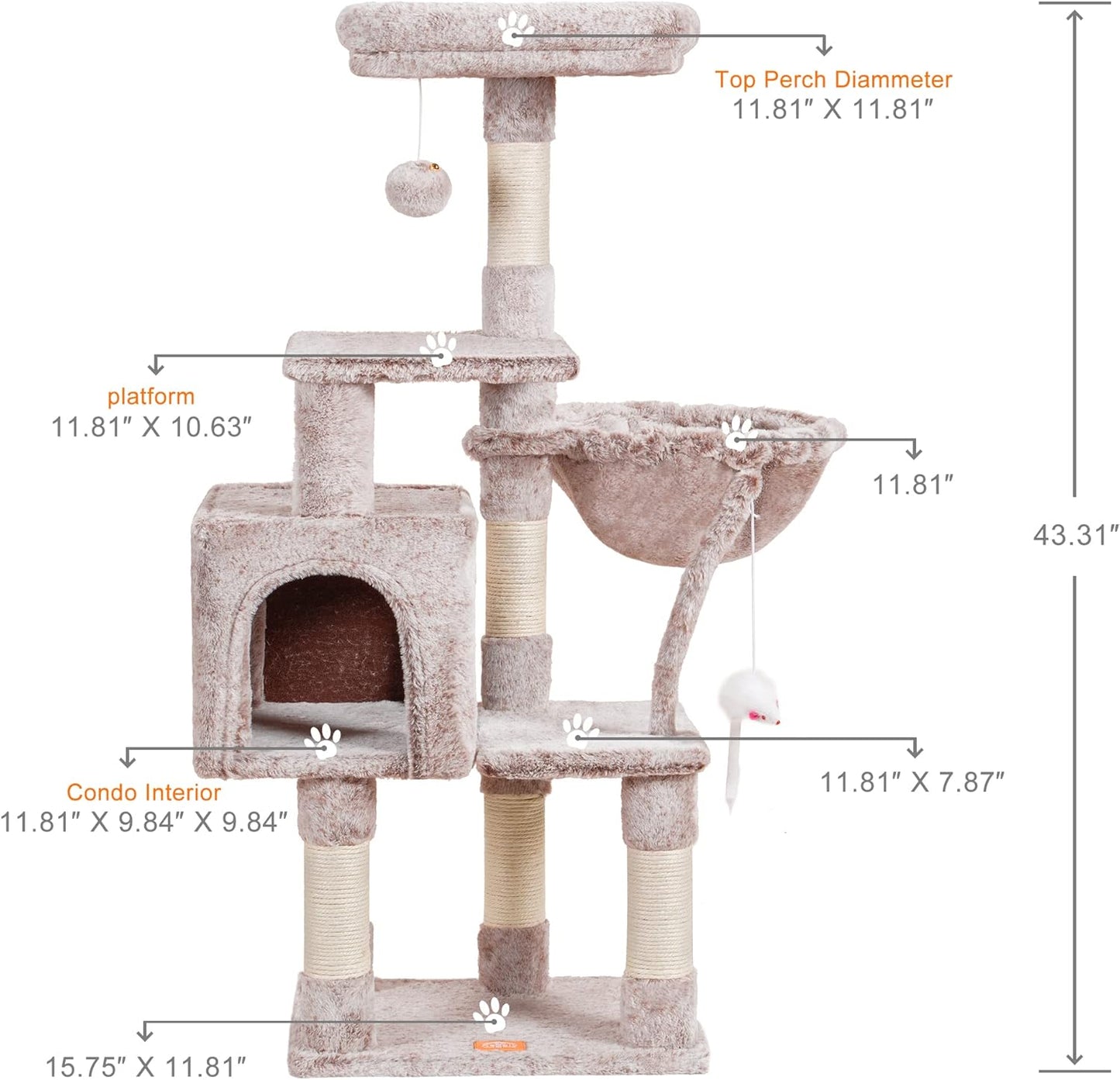 Árbol Rascador Completo para Gatos: ¡Aventura, Confort y Diversión Sin Fin! 