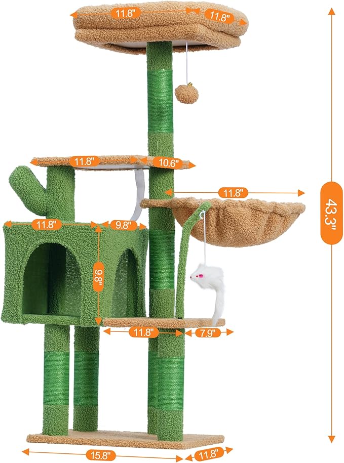 Árbol Rascador Completo para Gatos: ¡Aventura, Confort y Diversión Sin Fin! 