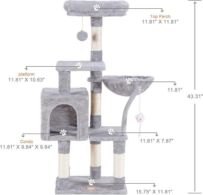 Árbol Rascador Completo para Gatos: ¡Aventura, Confort y Diversión Sin Fin! 