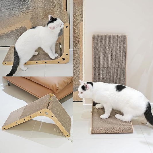 L-Shaped Cardboard Scratcher: Versatility and Comfort for Your Cat