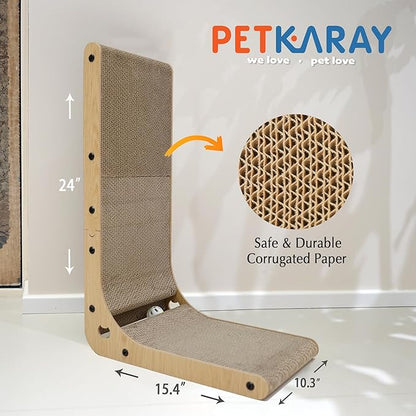 L-Shaped Cardboard Scratcher: Versatility and Comfort for Your Cat