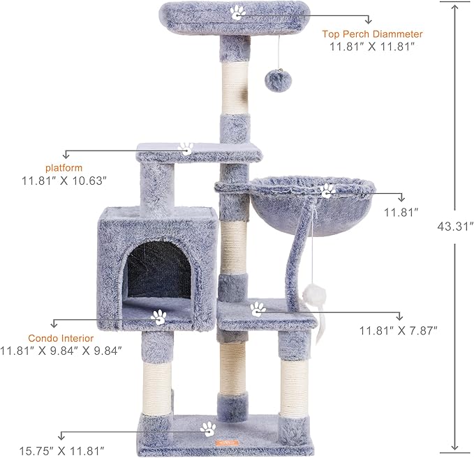 Árbol Rascador Completo para Gatos: ¡Aventura, Confort y Diversión Sin Fin! 