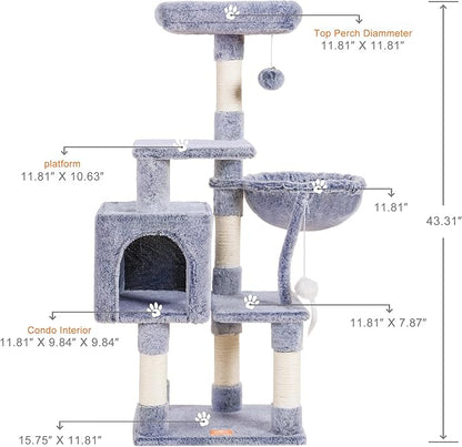 Árbol Rascador Completo para Gatos: ¡Aventura, Confort y Diversión Sin Fin! 
