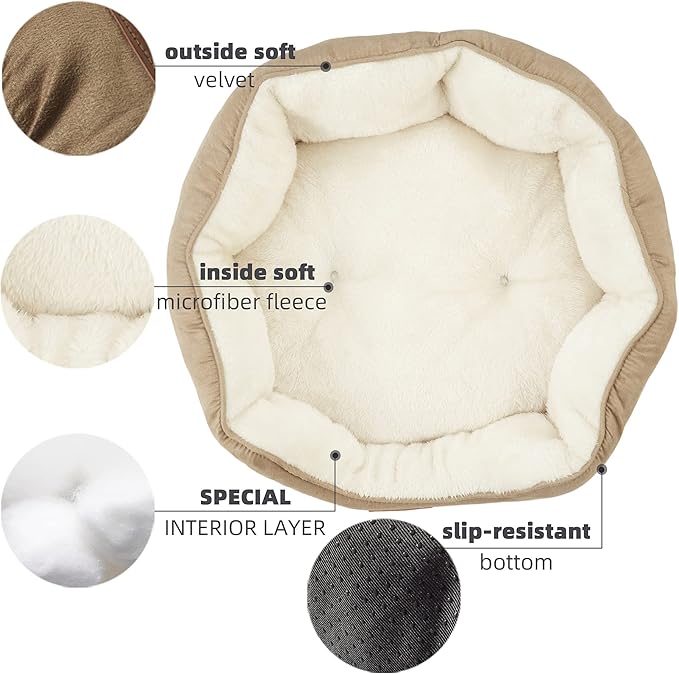 Cama Redonda de Forro Polar: ¡Descanso Profundo y Seguro para tu Mascota!
