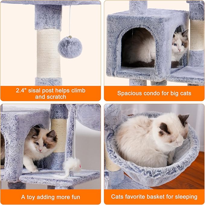 Árbol Rascador Completo para Gatos: ¡Aventura, Confort y Diversión Sin Fin! 