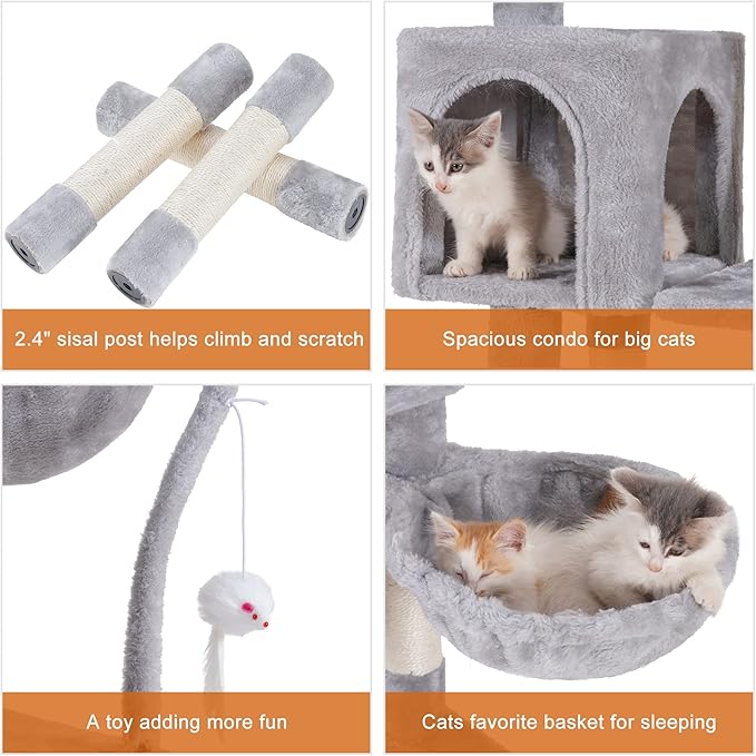 Árbol Rascador Completo para Gatos: ¡Aventura, Confort y Diversión Sin Fin! 