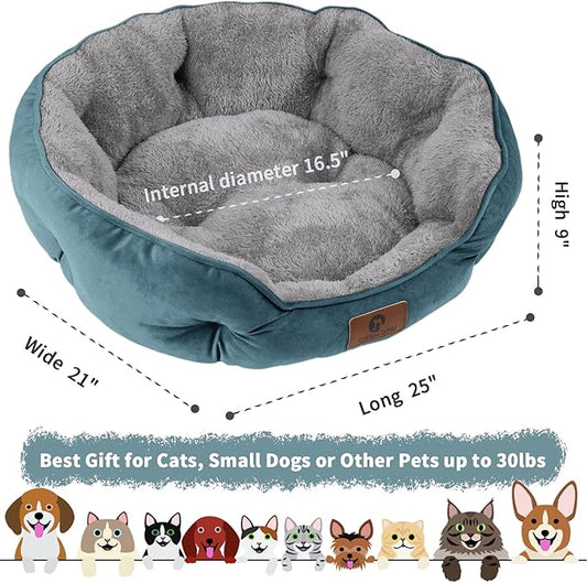 Polar Fleece Round Bed: Deep and Secure Rest for Your Pet