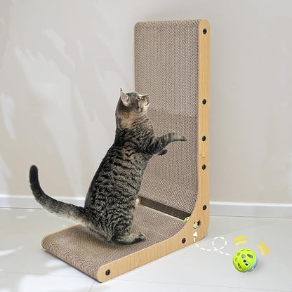 L-Shaped Cardboard Scratcher: Versatility and Comfort for Your Cat