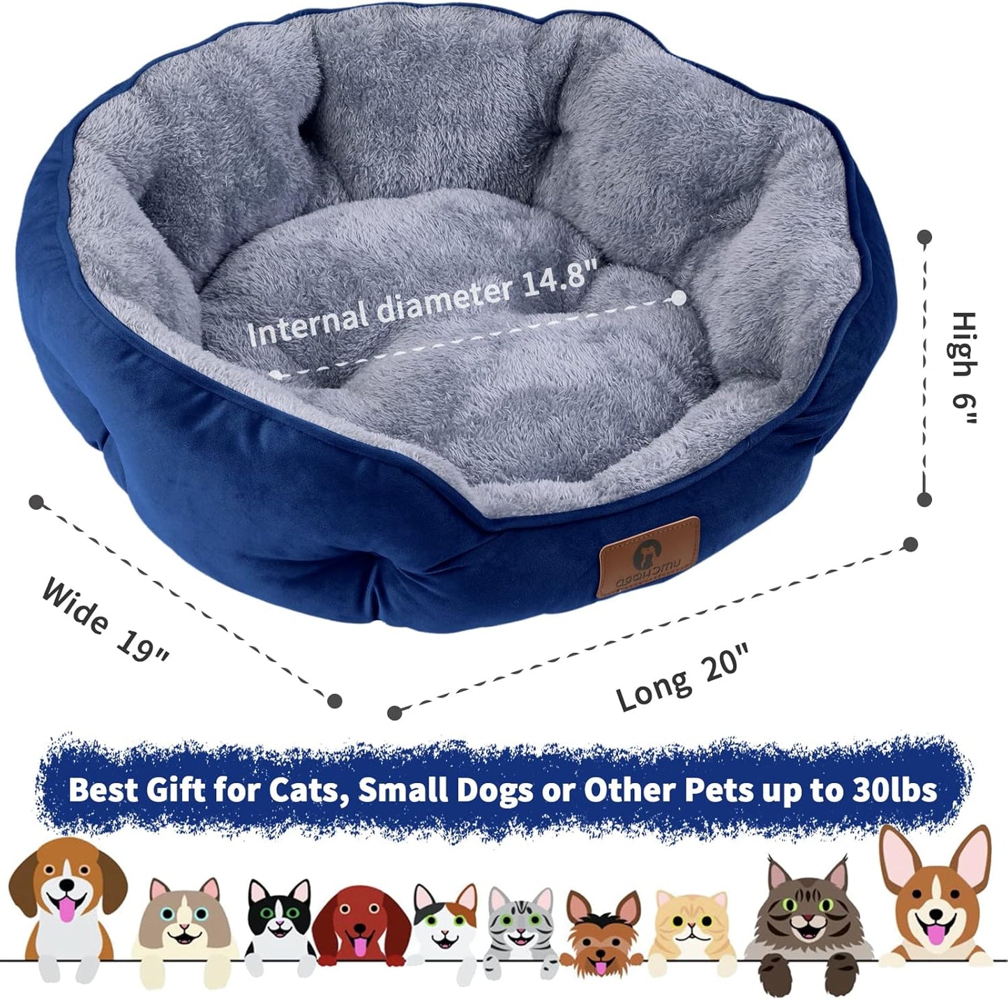 Cama Redonda de Forro Polar: ¡Descanso Profundo y Seguro para tu Mascota!