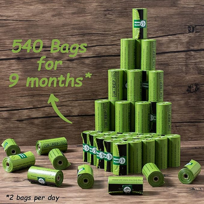 Extra Thick Poop Bags: 540 Units, 9 Months of Peace and Sustainability