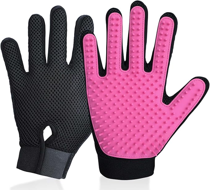 Delomo Grooming Gloves: Relaxing Massage & Effective De-Shedding!